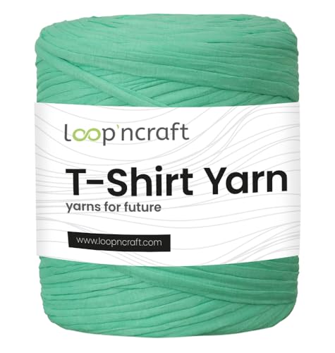 Textilgarn, Cyan Green, Loopncraft, 750g, T-Shirt Yarn, Recyling Garn von Loopncraft