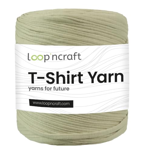 Textilgarn, Earth Green, Loopncraft, 750g, T-Shirt Yarn, Recyling Garn von Loopncraft