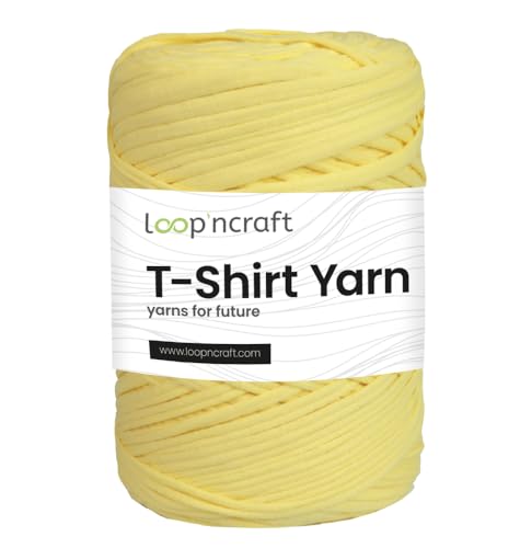 Textilgarn, Gelb, Loopncraft, 350g, T-Shirt Yarn, Recyling Garn von Loopncraft