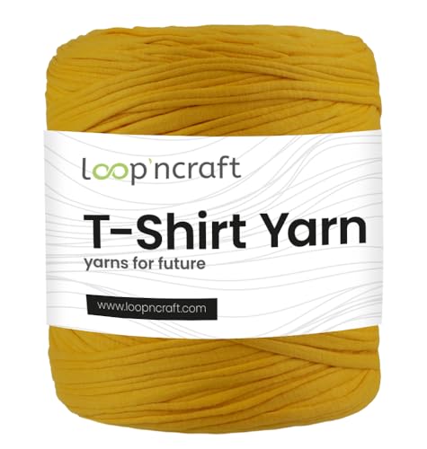 Textilgarn, Goldenrod Color, Loopncraft, 750g, T-Shirt Yarn, Recyling Garn von Loopncraft