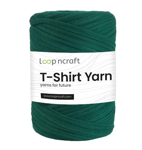 Textilgarn, Hell Rubingrün, Loopncraft, 350g, T-Shirt Yarn, Recyling Garn von Loopncraft