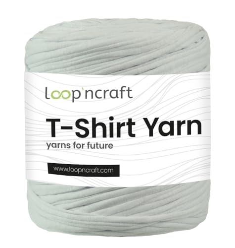 Textilgarn, Ice White, Loopncraft, 750g, T-Shirt Yarn, Recyling Garn von Loopncraft