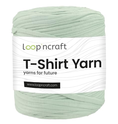 Textilgarn, Klares Grün, Loopncraft, 750g, T-Shirt Yarn, Recyling Garn von Loopncraft