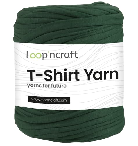 Textilgarn, Lichtmoos, Loopncraft, 750g, T-Shirt Yarn, Recyling Garn von Loopncraft