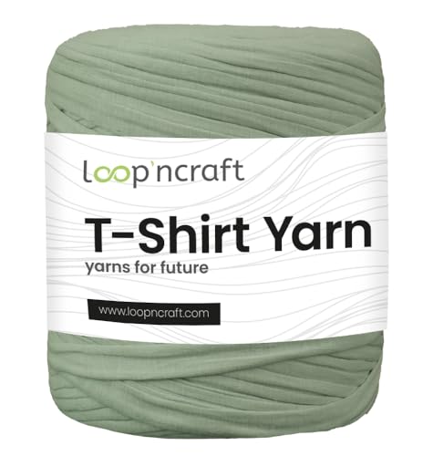 Textilgarn, Light Green, Loopncraft, 750g, T-Shirt Yarn, Recyling Garn von Loopncraft