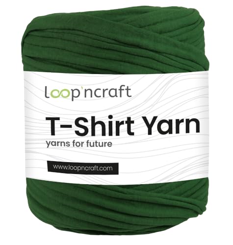 Textilgarn, Moosgrün, Loopncraft, 750g, T-Shirt Yarn, Recyling Garn von Loopncraft