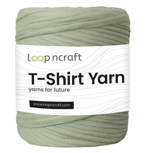 Textilgarn, Onyx Green, Loopncraft, 750g, T-Shirt Yarn, Recyling Garn von Loopncraft