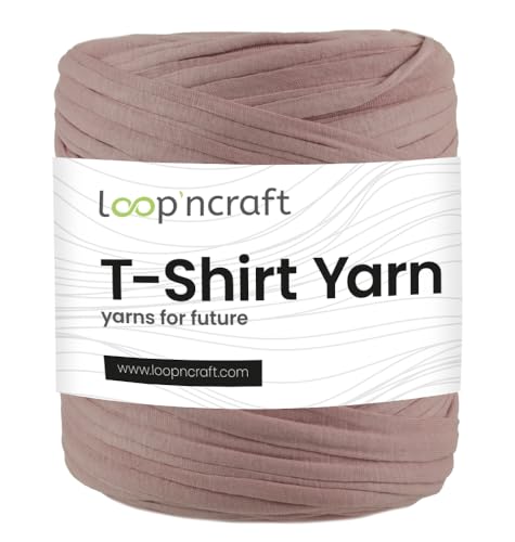 Textilgarn, Pinky Gray, Loopncraft, 750g, T-Shirt Yarn, Recyling Garn von Loopncraft