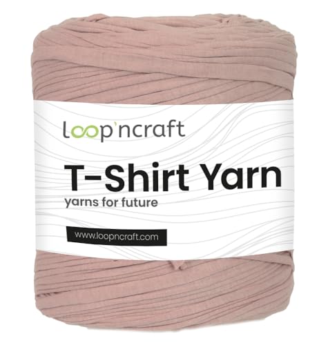 Textilgarn, Rosa Beige, Loopncraft, 750g, T-Shirt Yarn, Recyling Garn von Loopncraft