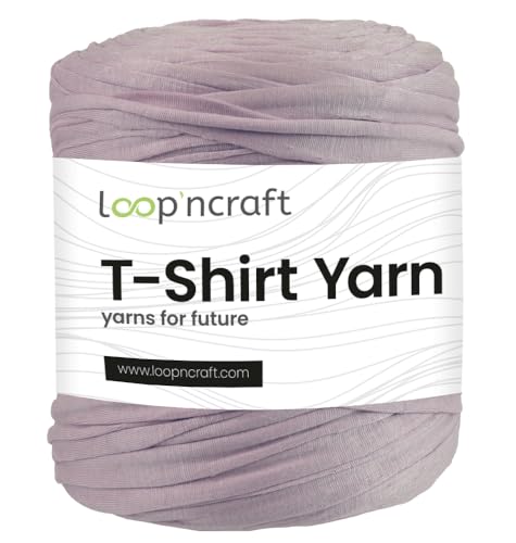 Textilgarn, Sanftes Lavendel, Loopncraft, 750g, T-Shirt Yarn, Recyling Garn von Loopncraft