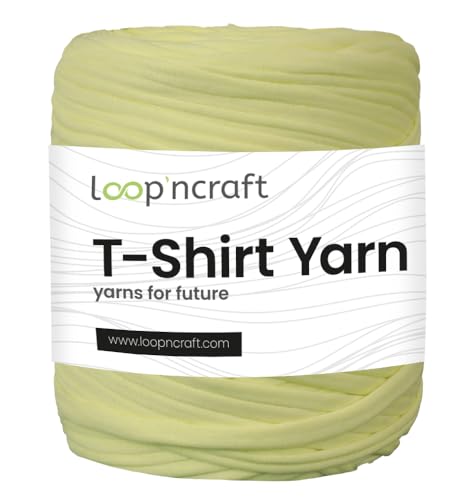 Textilgarn, Soft Yellow, Loopncraft, 750g, T-Shirt Yarn, Recyling Garn von Loopncraft