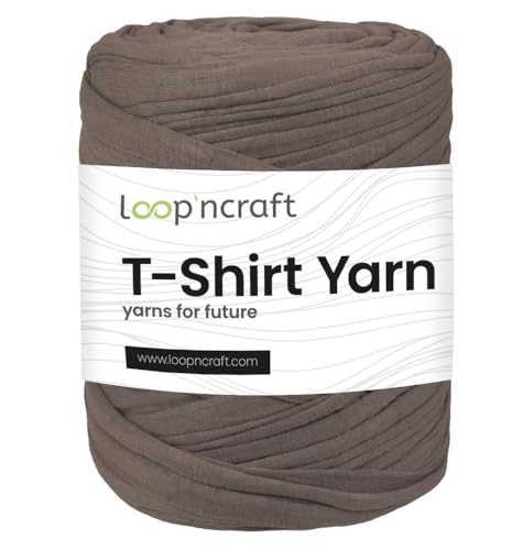 Loopncraft Textilgarn, Taupe, 350g, T-Shirt Yarn, Recyling Garn von Loopncraft