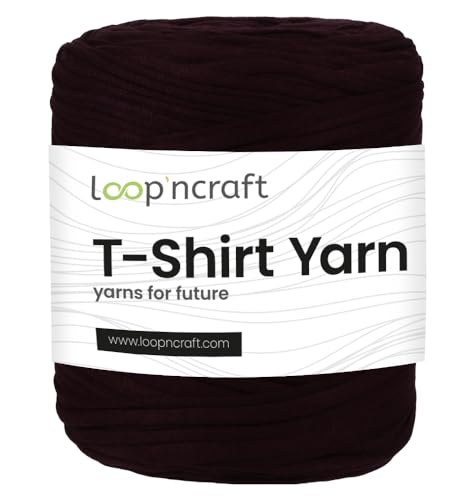 Textilgarn, Tiefburgunder, Loopncraft, 750g, T-Shirt Yarn, Recyling Garn von Loopncraft