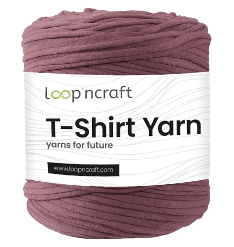 Textilgarn, Tiefes Rosa, Loopncraft, 750g, T-Shirt Yarn, Recyling Garn von Loopncraft