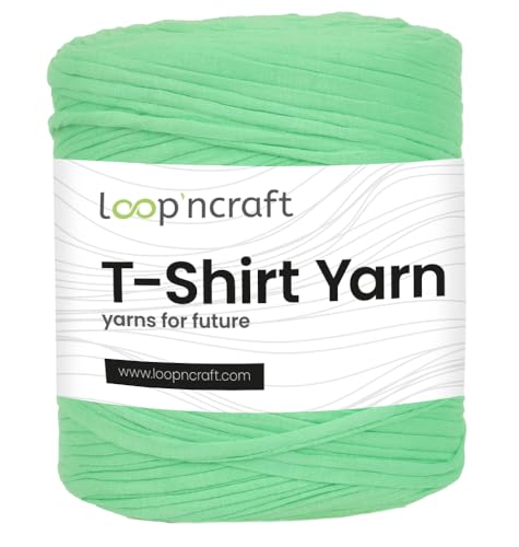 Textilgarn, Wassergrün, Loopncraft, 750g, T-Shirt Yarn, Recyling Garn von Loopncraft