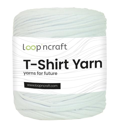 Textilgarn, Wolkenweiß, Loopncraft, 750g, T-Shirt Yarn, Recyling Garn von Loopncraft