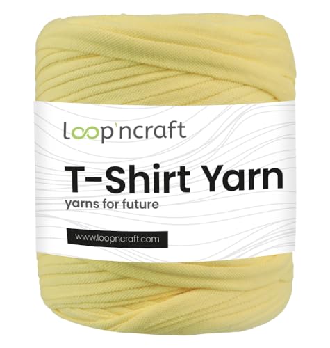 Textilgarn, Yellow Pique, Loopncraft, 750g, T-Shirt Yarn, Recyling Garn von Loopncraft