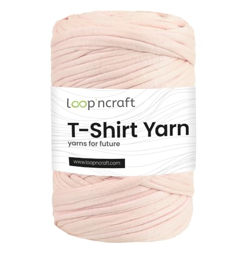 Textilgarn, Zartes Rosa, Loopncraft, 350g, T-Shirt Yarn, Recyling Garn von Loopncraft