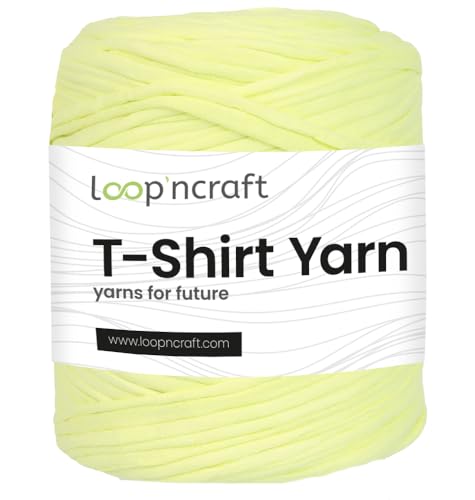 Textilgarn, Zitronengelb, Loopncraft, 750g, T-Shirt Yarn, Recyling Garn von Loopncraft