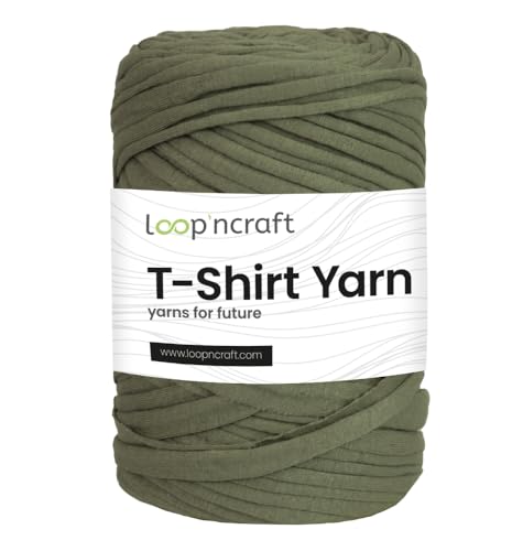 Textilgarn, hell Khaki, Loopncraft, 350g, T-Shirt Yarn, Recyling Garn von Loopncraft