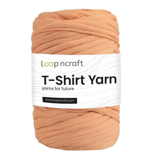 Textilgarn, weicher Pfirsich, Loopncraft, 350g, T-Shirt Yarn, Recyling Garn von Loopncraft