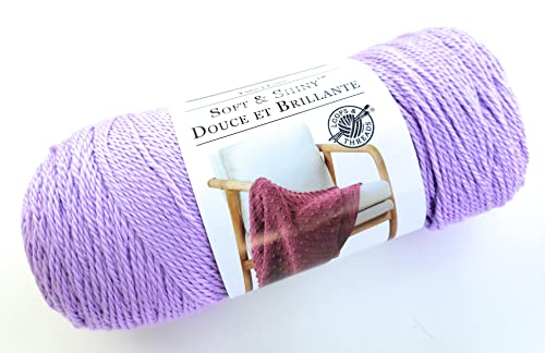 Loops & Threads Weiches und glänzendes solides Garn, 1 Knäuel, 170 g, 300 m, Orchidee von Loops & Threads