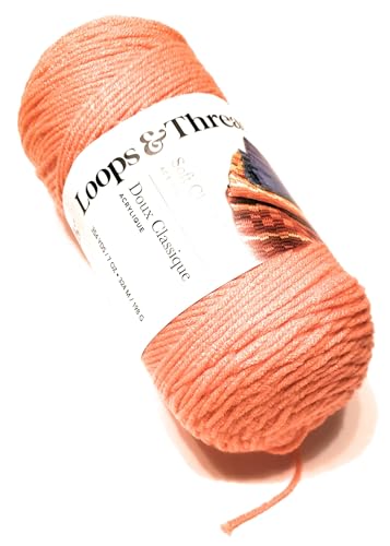 Weiches klassisches Garn von Loops & Threads – 300 m – Korallenrot von Loops & Threads