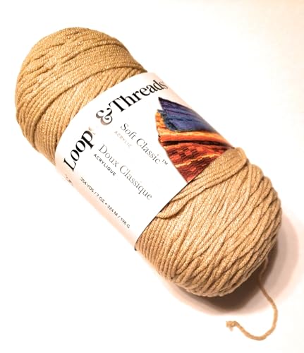 Weiches klassisches Garn von Loops & Threads – Medium (4) – 300 m – Taupe von Loops & Threads