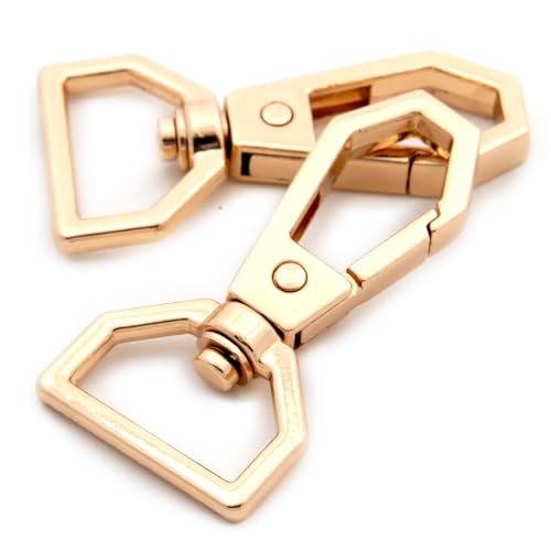 Loosco Karabinerhaken, Drehgelenk, 10 Stück, Karabinerverschlüsse, modische Clips, Geldbörsenherstellung (Gold) von Loosco