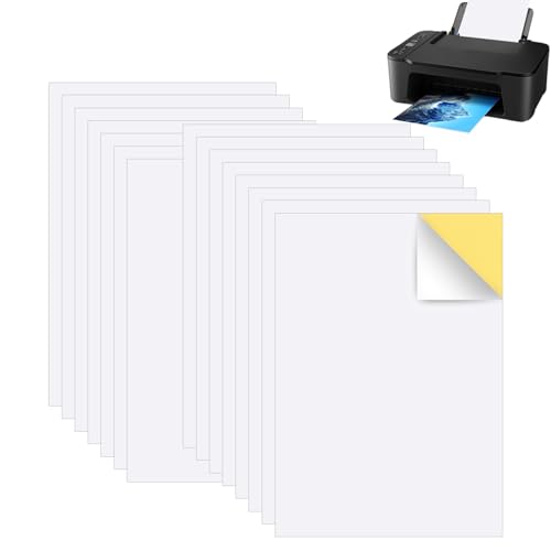 Lotbun 15 Stück sticker papier zum bedrucken,21 x 30 cm stickerpapier zum selbst drucken a4,Inkjet Aufkleberpapier von Lotbun