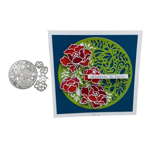 Blume Runder Rahmen Metall Stanzschablone, Stanzformen, Stanzbögen, Prägeschablonen, Cutting Die Set, Stanzschablonen für DIY Scrapbooking, Fotoalbum Dekorative Blume Runder Rahmen Metall Stanzschablone, Stanzformen, Stanzbögen, Prägeschablonen, Cutting Die Set, Stanzschablonen für DIY Scrapbooking, Fotoalbum Dekorative von Lotmouday