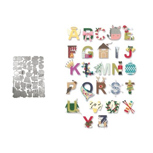 Weihnachten Alphabet Metall Stanzschablone, Stanzformen, Stanzbögen, Prägeschablonen, Cutting Die Set, Stanzschablonen für DIY Scrapbooking, Fotoalbum Dekorative Weihnachten Alphabet Metall Stanzschablone, Stanzformen, Stanzbögen, Prägeschablonen, Cutting Die Set, Stanzschablonen für DIY Scrapbooking, Fotoalbum Dekorative von Lotmouday