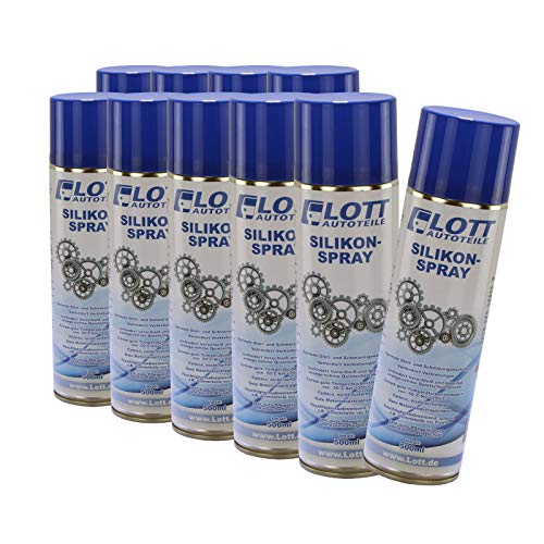 10X Lott Silikonspray 500ml / Silikon Spray Schmierstoff Schmiermittel Siliconespray von Lott-Autoteile