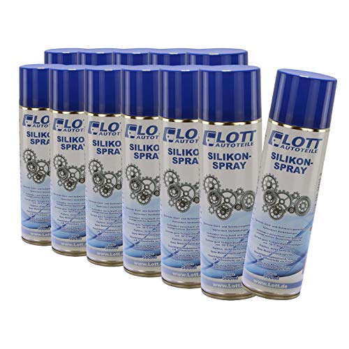 12X Lott Silikonspray 500ml / Silikon Spray Schmierstoff Schmiermittel Siliconespray von Lott-Autoteile