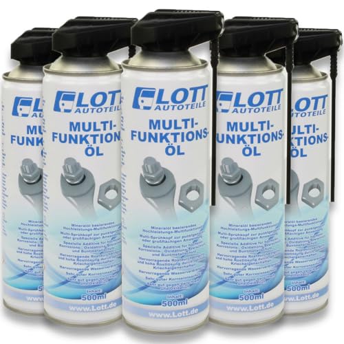 5x 500ml Lott Multifunktionsöl Funktionsöl mit 2-Wege Sprühkopf von Lott-Autoteile