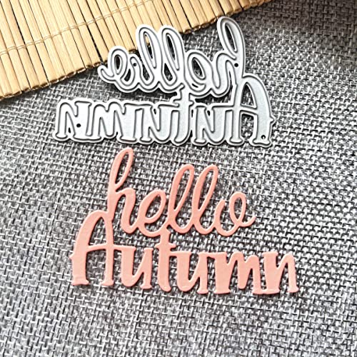 Hello Autumn Metall-Stanzformen, Stanzformen für Kartenherstellung, Prägeschablonen für Scrapbooking, DIY Album Papier Karten Dekoration von Lottoyday