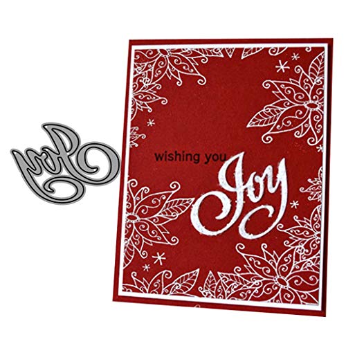 Joy Word Metall-Stanzformen, Stanzschablonen zum Stanzen für Kartenherstellung, Prägeschablonen für Scrapbooking, DIY Alben, Papierkarten, Dekoration von Lottoyday