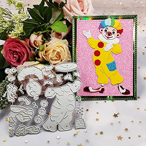 Zirkus-Clown-Stanzformen aus Metall, Stanzformen für Kartengestaltung, Prägeschablonen für Scrapbooking, DIY Album, Papierkarten, Dekoration von Lottoyday