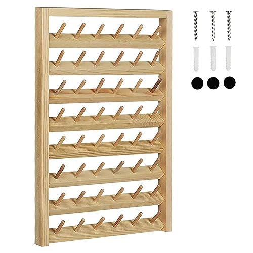 Loufy 1 Set mit 48 Spulen zum Nähen, Stick-Organizer aus Holz, zum Nähen von Holzfarben von Loufy