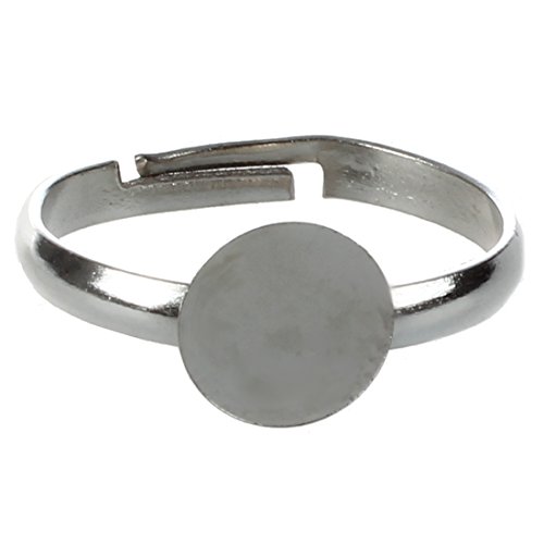 Loufy 10X Verstellbar Ringe Silber RINGROHLING Faedelplatte von Loufy