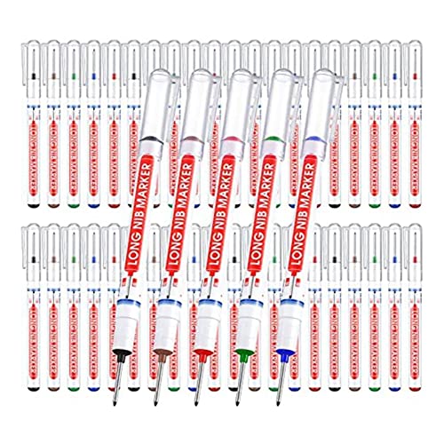 Loufy 60 Stück Marker-Stifte, bunt, tiefer Stift, Marker mit tiefem Loch, für den Bau von Dekorationsmaterialien für Holzbearbeitung von Loufy