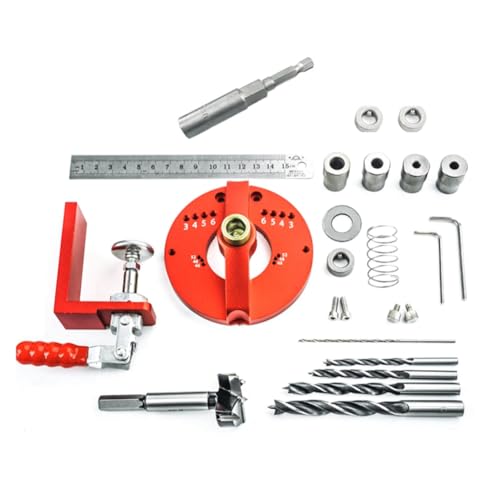 Loufy Multifunktionales Scharnierschablonen-Set, 35 mm, Bohranleitung für die Holzbearbeitung, Lokalisierer, Bohrschablonenfinder, Werkzeuge zum Öffnen von Löchern von Loufy