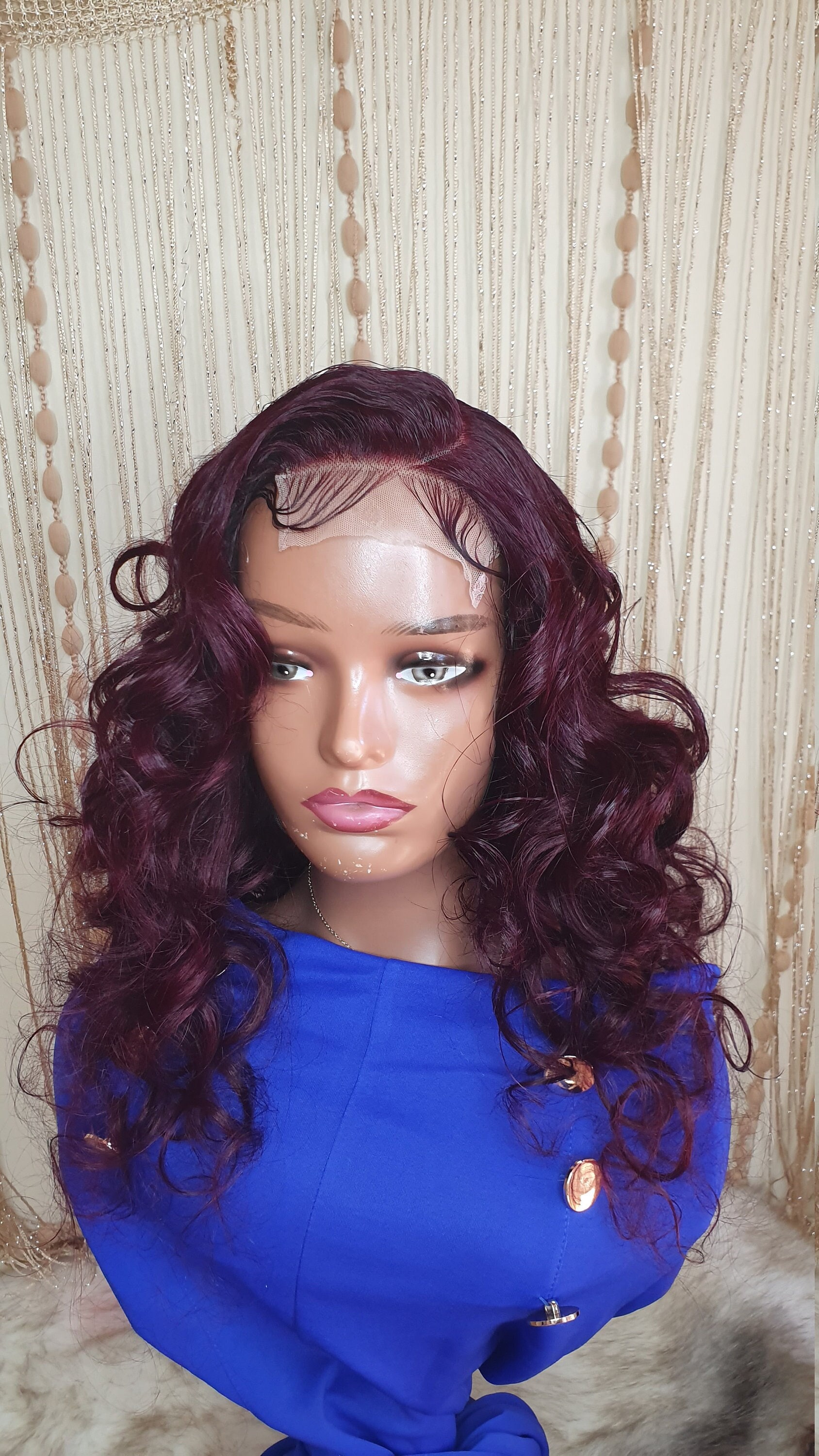 Bodywave 99J 22Inches Perücke/Korpus Perücke/Lockige Perücke/Ombre Perücke/Gefärbte Lockige Perücke/Echthaarperücke/Lockige Haare von LouiseHairFeel