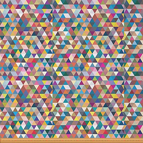 Geometrischer Stoff von The Yard, abstraktes buntes Muster, Thema, Polsterstoff für Stühle und Heimwerker-Projekte, modern, abstrakte Kunst, dekorativ, wasserdichter Stoff, 92 x 150 cm (L x B x T) von Loussiesd