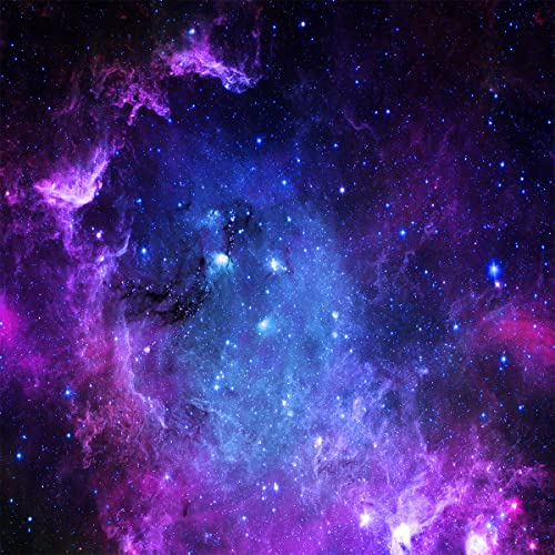 Galaxis Polsterstoff Meterware,Lila blau Universum Sternenhimmel Polsterstoff für Stühle,Dekostoff zum Thema Weltraum für DIY Projekte im Freien und zu Hause,92x160cm,Blau Lila von Loussiesd