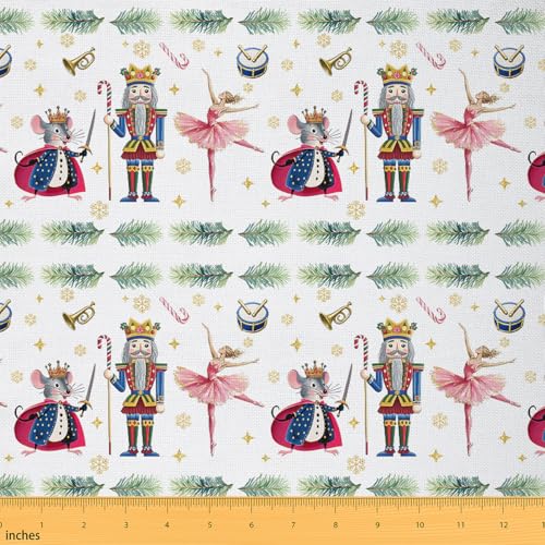 Loussiesd Nussknacker Stoff 460x150cm Weiche Schneeflocke Stoffpaket Ultra Weiche Winter Polsterstoff Nette Cartoon Patchwork Stoffe für DIY Nähmuster Handwerk Weihnachts Dekor Loussiesd Nussknacker Stoff 460x150cm Weiche Schneeflocke Stoffpaket Ultra Weiche Winter Polsterstoff Nette Cartoon Patchwork Stoffe für DIY Nähmuster Handwerk Weihnachts Dekor von Loussiesd