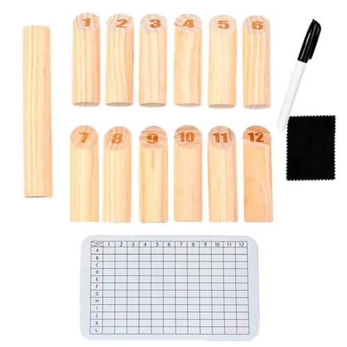 Louttary Wurfspiel Aus, Hartholz, Wurf-Bowling-Spiel, Nummeriertes Block-Wurfspiel-Set Louttary Wurfspiel Aus, Hartholz, Wurf-Bowling-Spiel, Nummeriertes Block-Wurfspiel-Set von Louttary