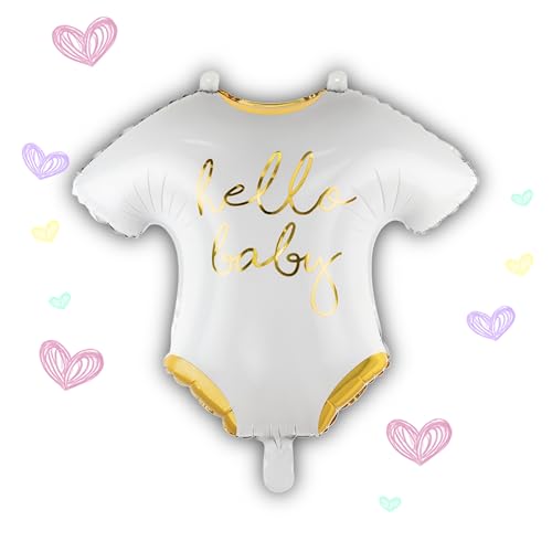 Folienballon Baby Body Luftballon Hello Baby Deko Geburt Dekoration Deko babyshower Babyparty Foilenluftballon WIEDERVERWENDBAR (Folienballon Body Hallo Baby) von Lovely Balloon