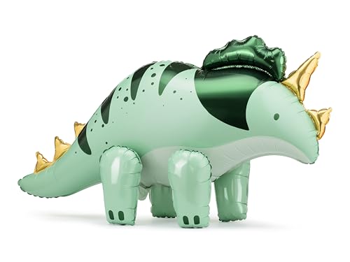 XXL Folienballon Dino Triceratops süßer Dinosaurier Ballon Deko Geburtstag Kindergeburtstag Mädchen Junge Geschenk Kinder Kinderzimmer Deko Größe 100cm - wiederverwendbar von Lovely Balloon