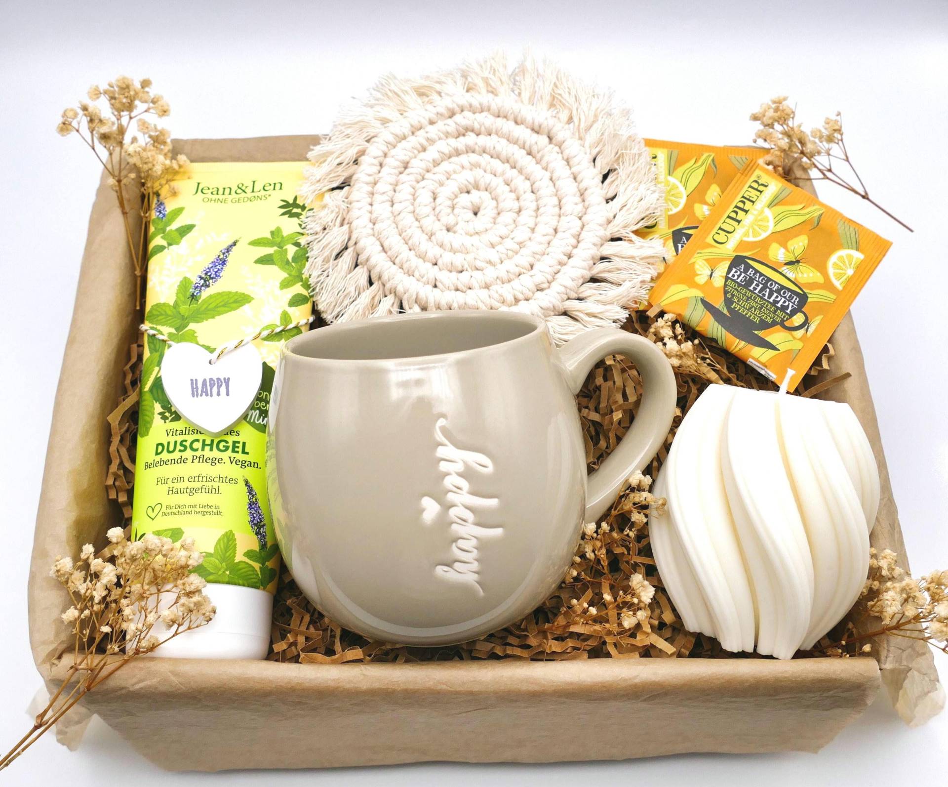 Geschenkbox Mit Großer Tasse Für Frauen Geschenk Kerze Tee Geschenkset Schwangere Freundin Winter Gute Besserung Mutter Valentinstag von LovelyMomentShop